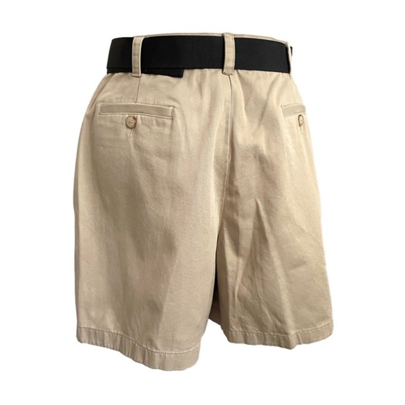 Vintage Khaki Beige High-rise Cotton Twill 4.5" Safari Shorts - Medium - Picture 7 of 9